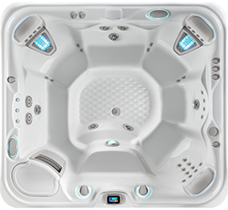 Product image top view of the Grandee Hot Spring Hot Tub line of products.