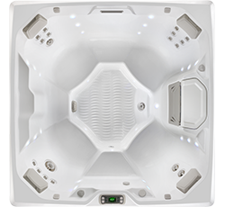 Product image top view of the Beam model of the Hot Spring Hot Tubs Limelight series by Bonsall Pool & Spa In Lincoln, NE.