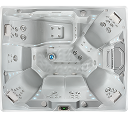 Product image top view of the Prism model of the Hot Spring Hot Tubs Limelight series by Bonsall Pool & Spa In Lincoln, NE.