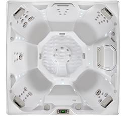 Product image top view of the Pulse model of the Hot Spring Hot Tubs Limelight series by Bonsall Pool & Spa In Lincoln, NE.