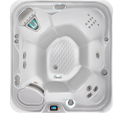 Product image top view of the Prodigy model of the Hot Spring Hot Tubs Highlife series by Bonsall Pool & Spa In Lincoln, NE.