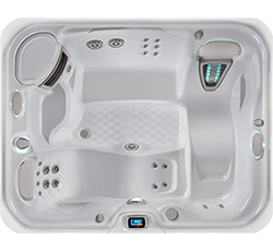 Product image top view of the Triumph model of the Hot Spring Hot Tubs Highlife series by Bonsall Pool & Spa In Lincoln, NE.