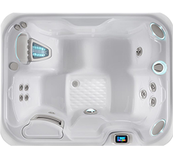 Product image top view of the Jetsetter model of the Hot Spring Hot Tubs Highlife series by Bonsall Pool & Spa In Lincoln, NE.
